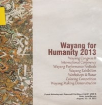 Wayang for Humanity 2013