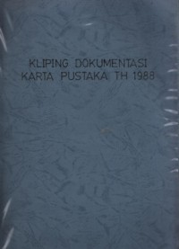 Kliping Dokumentasi Karta Pustaka Tahun 1988