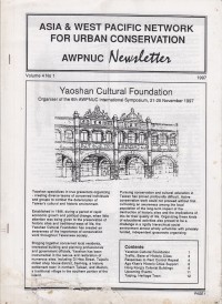 Asia & West Pacific Network For Urban Conservation vol 4 no 1